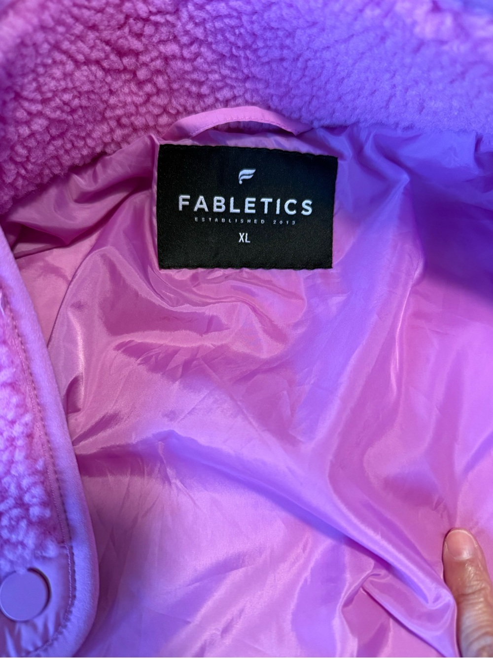 The Fabletics Tahoe Teddy Jacket ,Sz L/XL, like new ! - Picture 5 of 7